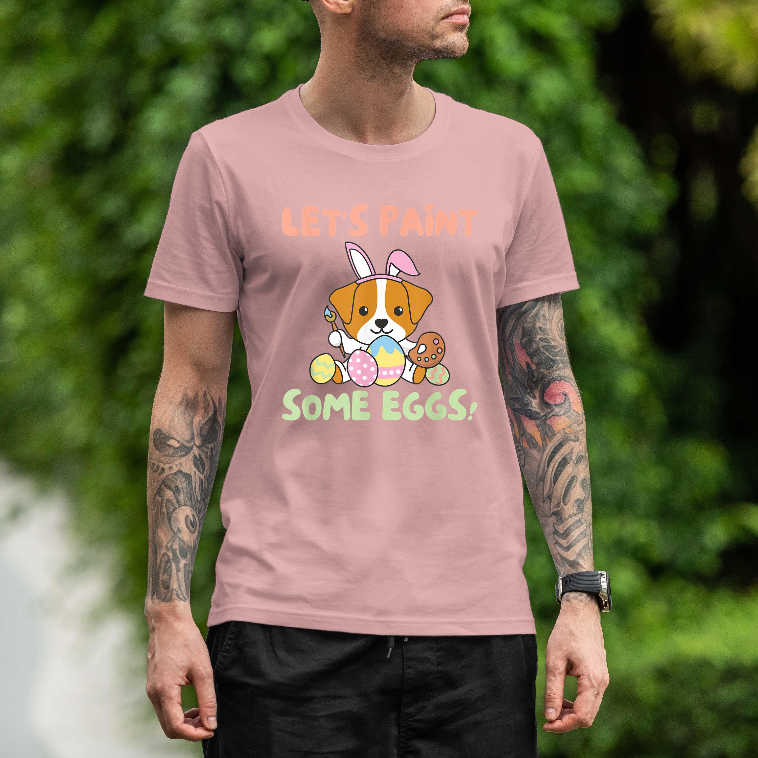 Happy Easter Cute Jack Russell At Easter With Easter Eggs Shirt 